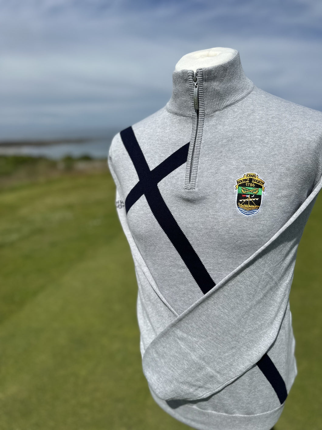 Saltire Zip Neck Sweater